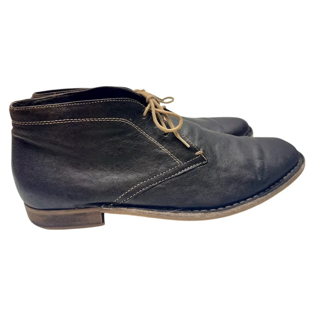 Aldo Brown Leather Ankle Chukka Boots Men's Size 10‎ Preowned